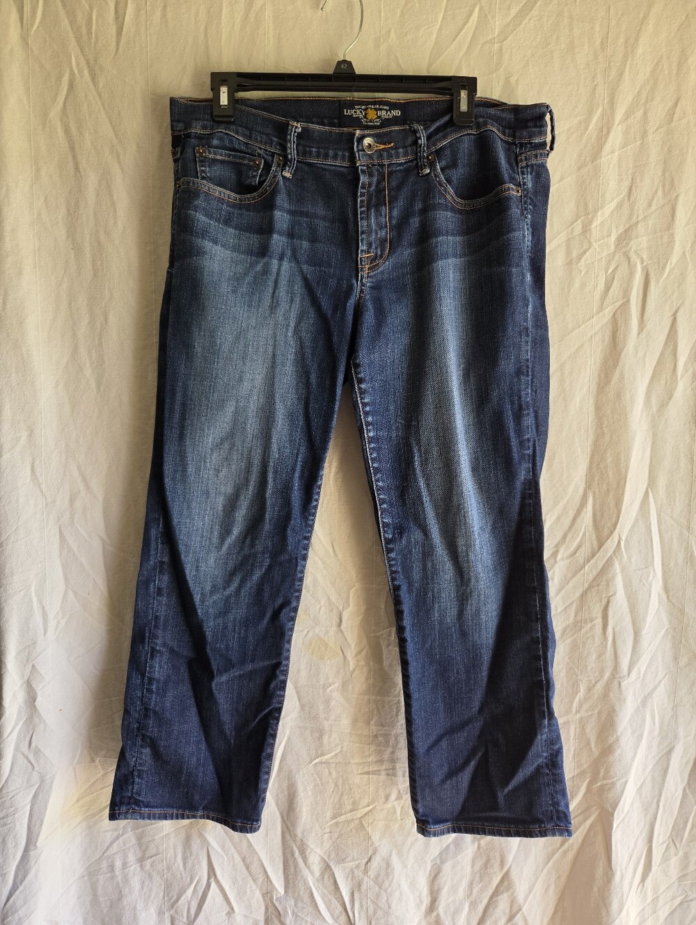Lucky Brand Jeans Womens Size 12/31 Sweet Crop Vintage Y2K 1990s Dark Wash